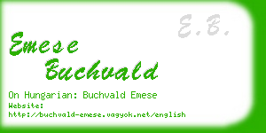 emese buchvald business card